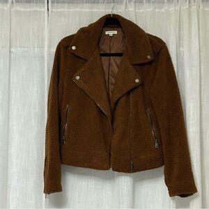 Max Studio Brown Teddy Jacket